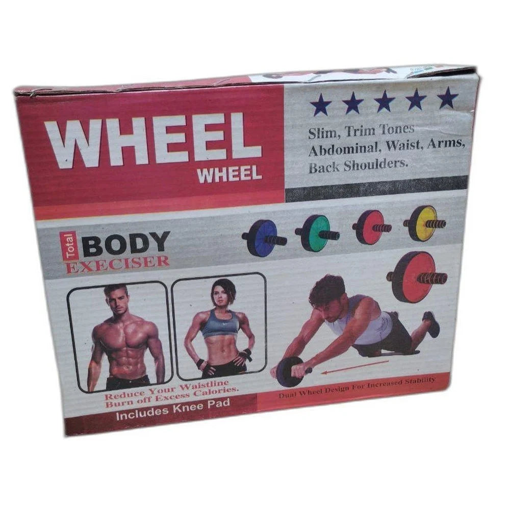 Manual AB Wheel Roller – Plastic Abdominal Exercise Wheel with Knee Pad