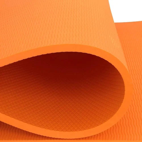 6 mm Yellow Orange EVA Yoga Mat – Anti-Slip & Extra Comfort