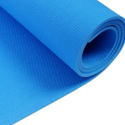 6 mm Blue EVA Yoga Mat – Textured Surface, 6 × 2 Feet