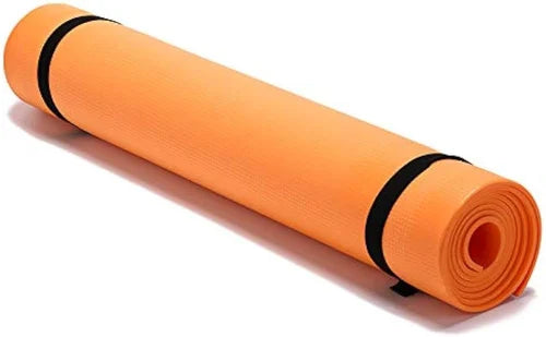 6 mm Yellow Orange EVA Yoga Mat – Anti-Slip & Extra Comfort
