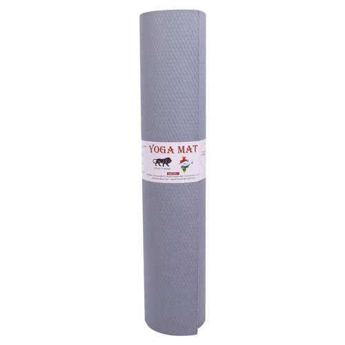 6 mm Grey EVA Yoga Mat – Anti-Slip, Extra Comfortable, 6 × 2 Feet